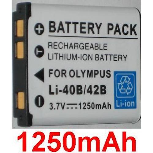 Batterie Pour OLYMPUS FE-240 FE-250 IR-300 1250 mAh