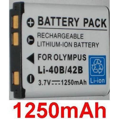 Batterie 1250mAh Pour OLYMPUS Camedia X-600 Grand Angle i1060