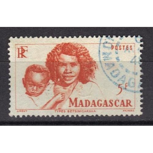 Madagascar 1946 : Types Betsimisarake - Timbre Oblitéré
