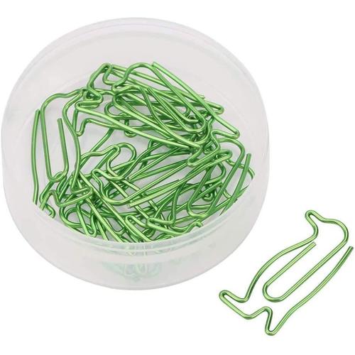 20pcs Trombones De Pingouin, Trombones Vert Trombones Bureau Pour Document Personnel D'organisation, Papier Clips En M¿¿Tal