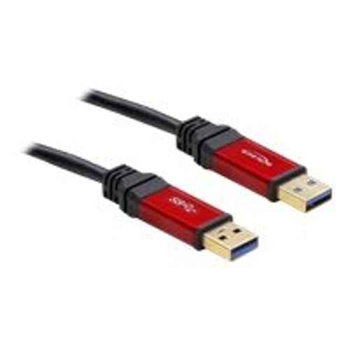 Delock Premium - Câble USB - USB type A (M) pour USB type A (M) - USB 3.0 - 5 m - noir