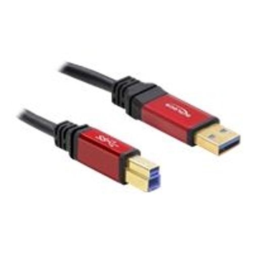 Delock Premium - Câble USB - USB type A (M) pour USB Type B (M) - USB 3.0 - 5 m - noir