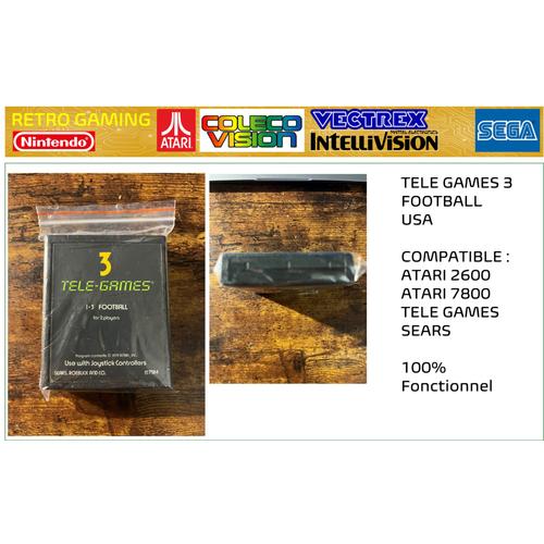 Tele Games 3 Football Usa Compatible : Atari 2600 Atari 7800 Tele Games Sears 100% Fonctionnel