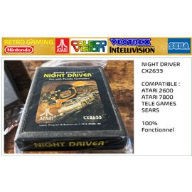Night Driver Cx2633 Compatible : Atari 2600 Atari 7800 Tele Games Sears 100% Fonctionnel
