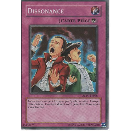 Carte Yu-Gi-Oh! "Dissonance" Super Rare Anpr-Fr068