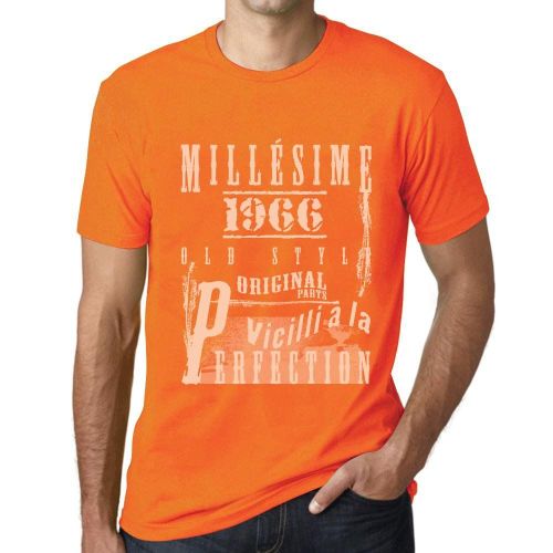 Homme Tee-Shirt Millésime Vieilli À La Perfection 1966 58 Ans T-Shirt Graphique Idée Cadeau 58e Anniversaire Vintage Année 1966 Nouveauté