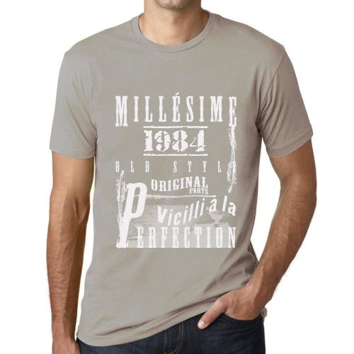Homme Tee-Shirt Millésime Vieilli À La Perfection 1984 40 Ans T-Shirt Graphique Idée Cadeau 40e Anniversaire Vintage Année 1984 Nouveauté