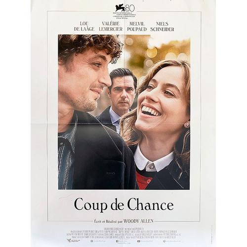 Coup De Chance - Véritable Affiche De Cinéma Pliée - Format 40x60 Cm - De Woody Allen Avec Lou De Laage, Valérie Lemercier, Melvil Poupaud, Niels Schneider - 2023