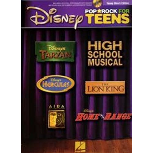 Disney Pop Rock For Teens Young Men Ed° Pvg Cd