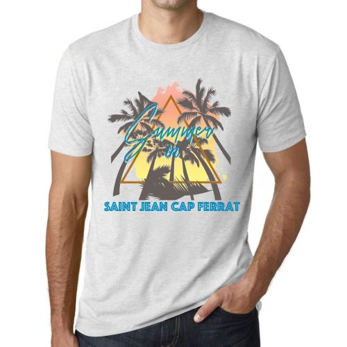 Homme Tee-Shirt Palmier Soleil Été À Saint Jean Cap Ferrat - Palm, Sunshine, Summer In Saint Jean Cap Ferrat - T-Shirt Graphique Éco-Responsable Vintage Cadeau Nouveauté
