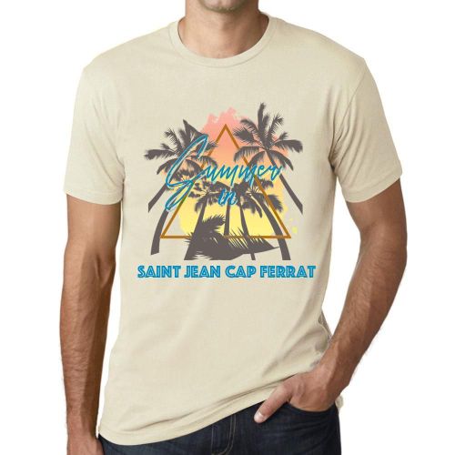 Homme Tee-Shirt Palmier Soleil Été À Saint Jean Cap Ferrat - Palm, Sunshine, Summer In Saint Jean Cap Ferrat - T-Shirt Graphique Éco-Responsable Vintage Cadeau Nouveauté