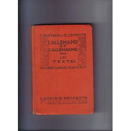 L'allemand Et L'allemagne Par Les Textes