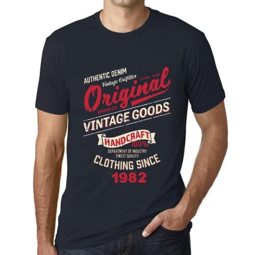 Homme Tee-Shirt Des Vêtements Vintage Originaux Depuis 1982 - Original Vintage Clothing Since 1982 - 42 Ans T-Shirt Graphique Idée Cadeau 42e Anniversaire Vintage Année 1982 Nouveauté