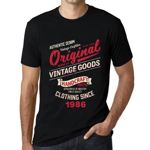 Homme Tee-Shirt Des Vêtements Vintage Originaux Depuis 1986 - Original Vintage Clothing Since 1986 - 38 Ans T-Shirt Graphique Idée Cadeau 38e Anniversaire Vintage Année 1986 Nouveauté