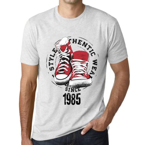Homme Tee-Shirt Un Style Authentique Depuis 1985 - Authentic Style Since 1985 - 39 Ans T-Shirt Graphique Idée Cadeau 39e Anniversaire Vintage Année 1985 Nouveauté