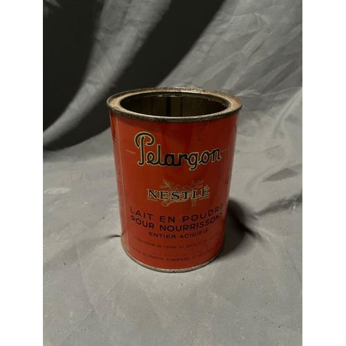 Ancienne Boite Tole Publicitaire Vide Lot 2 Nestlé Pelargon Lait Poudre