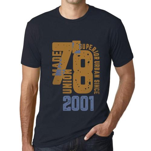 Homme Tee-Shirt Un Style Urbain Supérieur Depuis 2001 - Superior Urban Style Since 2001 - 23 Ans T-Shirt Graphique Idée Cadeau 23e Anniversaire Vintage Année 2001 Nouveauté