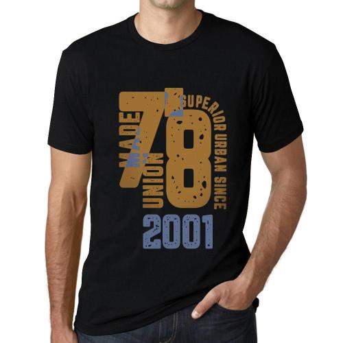 Homme Tee-Shirt Un Style Urbain Supérieur Depuis 2001 - Superior Urban Style Since 2001 - 23 Ans T-Shirt Graphique Idée Cadeau 23e Anniversaire Vintage Année 2001 Nouveauté