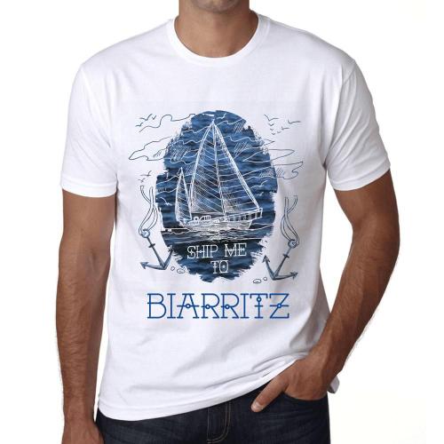 Homme Tee-Shirt Envoyez-Moi À Biarritz - Ship Me To Biarritz - T-Shirt Graphique Éco-Responsable Vintage Cadeau Nouveauté