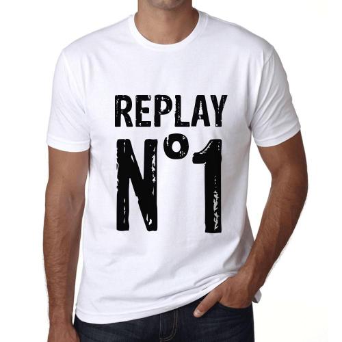Homme Tee-Shirt Replay No 1 T-Shirt Graphique Éco-Responsable Vintage Cadeau Nouveauté