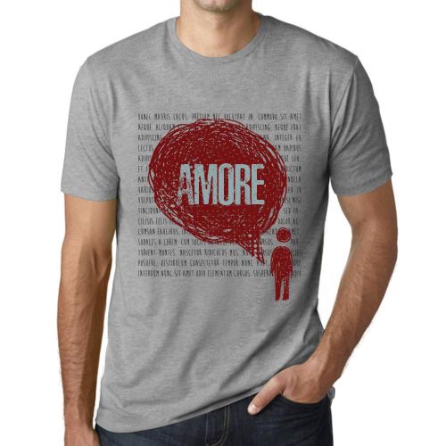 Homme Tee-Shirt Pensées Amore - Thoughts Amore - T-Shirt Graphique Éco-Responsable Vintage Cadeau Nouveauté