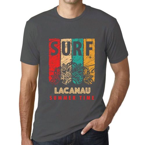 Homme Tee-Shirt Surf D'été À Lacanau - Summer Time Surf In Lacanau - T-Shirt Graphique Éco-Responsable Vintage Cadeau Nouveauté