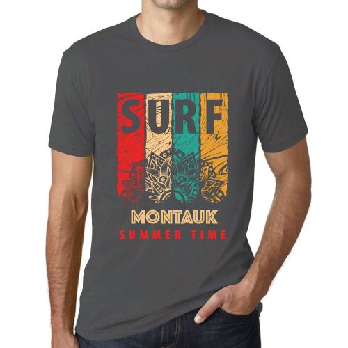Homme Tee-Shirt Surf D'été À Montauk - Summer Time Surf In Montauk - T-Shirt Graphique Éco-Responsable Vintage Cadeau Nouveauté