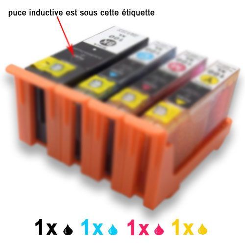 Encres compatibles 4 (1N + 1M + 1C +1J), en remplacement de Lexmark 100XL pour les imprimantes S301 S305 S405 S505 S605 S815 S816 Pro205 Pro705 Pro805 Pro901 Pro905