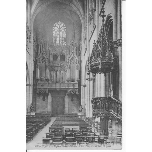 Lyon - Eglise Saint-Nizier - La Chaire Et Les Orgues - 1er Choix - Réf 061 945