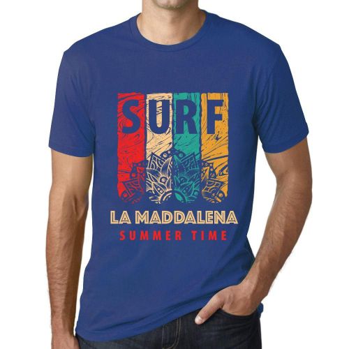 Homme Tee-Shirt Surf D'été À La Maddalena - Summer Time Surf In La Maddalena - T-Shirt Graphique Éco-Responsable Vintage Cadeau Nouveauté