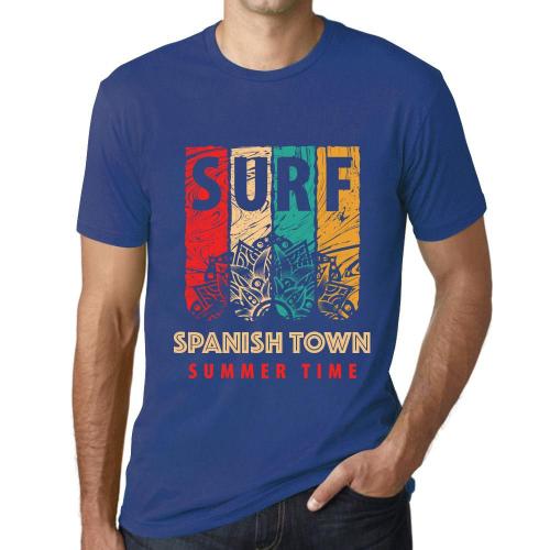 Homme Tee-Shirt Surf D'été Dans La Ville Espagnole - Summer Time Surf In Spanish Town - T-Shirt Graphique Éco-Responsable Vintage Cadeau Nouveauté