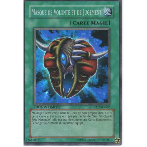 Carte Yu-Gi-Oh! "Masque De Volonté Et De Jugement" Super Rare Taev-Frse2