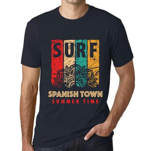 Homme Tee-Shirt Surf D'été Dans La Ville Espagnole - Summer Time Surf In Spanish Town - T-Shirt Graphique Éco-Responsable Vintage Cadeau Nouveauté