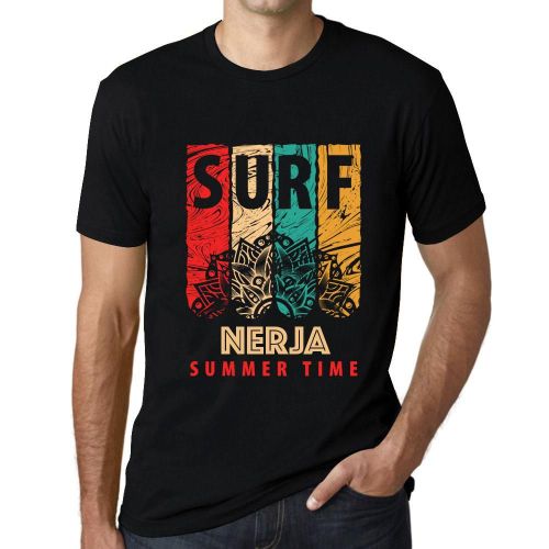 Homme Tee-Shirt Surf D'été À Nerja - Summer Time Surf In Nerja - T-Shirt Graphique Éco-Responsable Vintage Cadeau Nouveauté