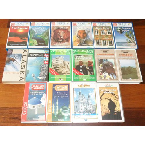 Lot De 16 Documentaires En Vhs ( Ville, Pays Et Lieux )