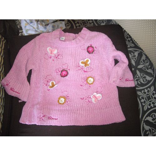 Pull Rose Laine Fille 12 Mois