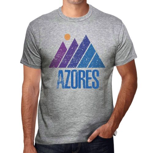 Homme Tee-Shirt Açores Montagneuses - Mountain Azores - T-Shirt Graphique Éco-Responsable Vintage Cadeau Nouveauté