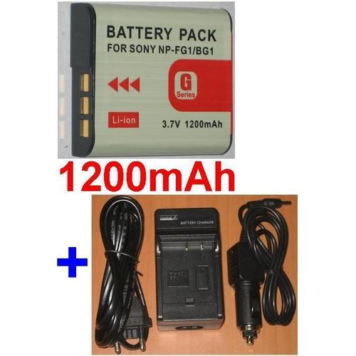 Chargeur + Batterie Pour SONY DSC-H9 DSC-H9/B **1200mAh**
