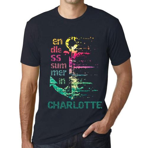 Homme Tee-Shirt Un Été Sans Fin À Charlotte - Endless Summer In Charlotte - T-Shirt Graphique Éco-Responsable Vintage Cadeau Nouveauté