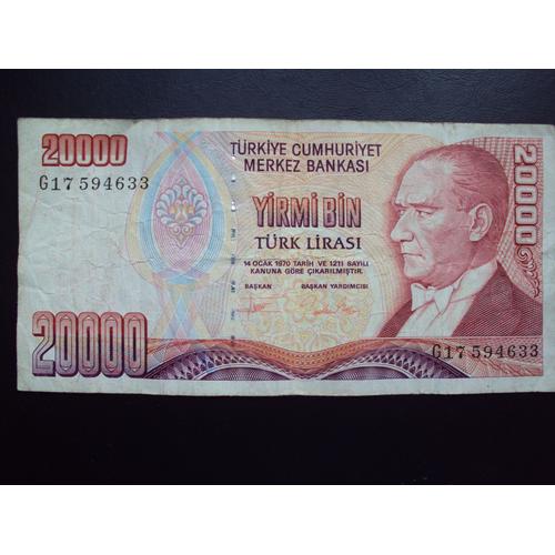 Turquie...Billet De 20000 Livre Yirmi Bin 1970.