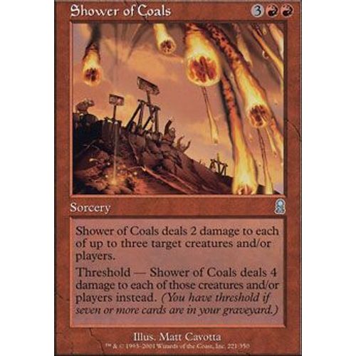 Foil Premium Douche De Charbons Ardents  - Magic Mtg - Odyssee Vf Mint 221 - U