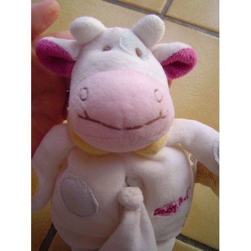Doudou Vache Avec Mouchoir Dans Le Ventre "Babynat"