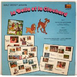 WALT DYSNEY livre disque vinyle 33tours La Belle et le Clochard - Label  Emmaüs