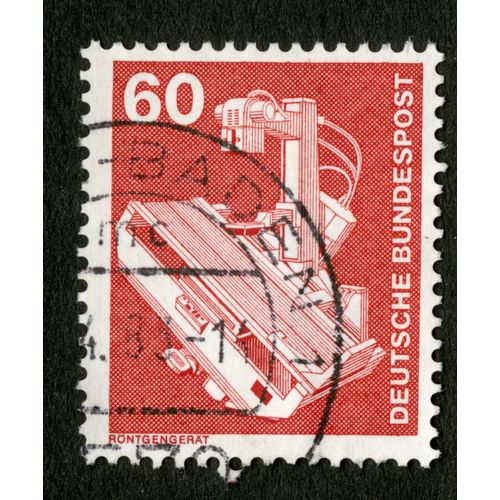 Timbre Oblitéré Deutsche Bundespost, 60, Rontgengerat