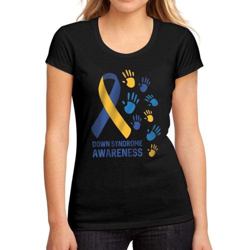 Femme Tee-Shirt Sensibilisation Au Syndrome De Down - Down Syndrome Awareness - T-Shirt Graphique Éco-Responsable Vintage Cadeau Nouveauté