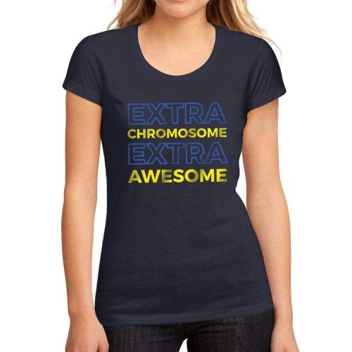 Femme Tee-Shirt Le C¿Ur Du Syndrome De Down - Down Syndrome Heart - T-Shirt Graphique Éco-Responsable Vintage Cadeau Nouveauté