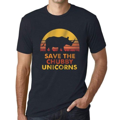 Homme Tee-Shirt Sauvez La Licorne Joufflue - Save The Chubby Unicorn - T-Shirt Graphique Éco-Responsable Vintage Cadeau Nouveauté