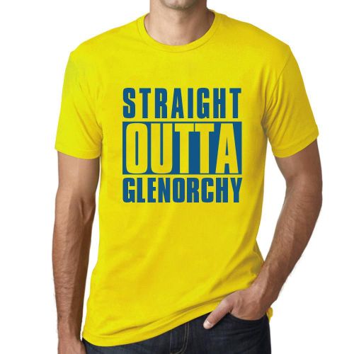 Homme Tee-Shirt Tout Droit Sorti De Glenorchy - Straight Outta Glenorchy - T-Shirt Graphique Éco-Responsable Vintage Cadeau Nouveauté