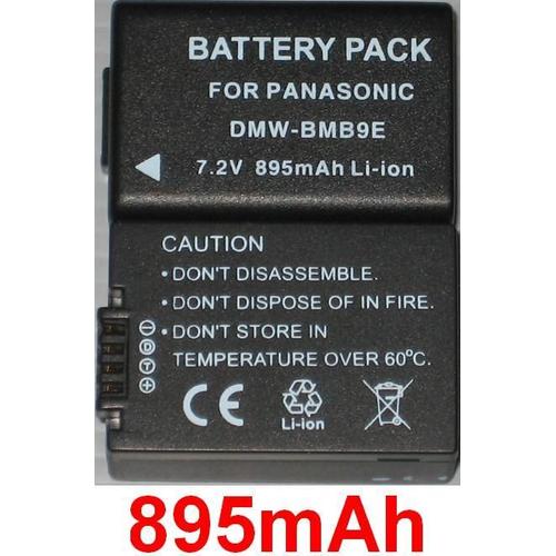 Batterie Pour PANASONIC DMW-BMB9 DMW-BMB9E **895mAh**