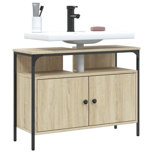 vidaXL Armoire lavabo de salle de bain chêne sonoma 60x30x60 cm